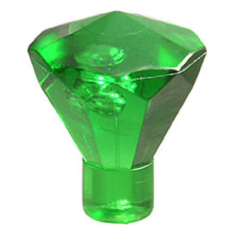 레고부품 Trans-Green Rock 1 X 1 Jewel 24 Facet (30153) : 오!브릭 - 레고부품 쇼핑몰