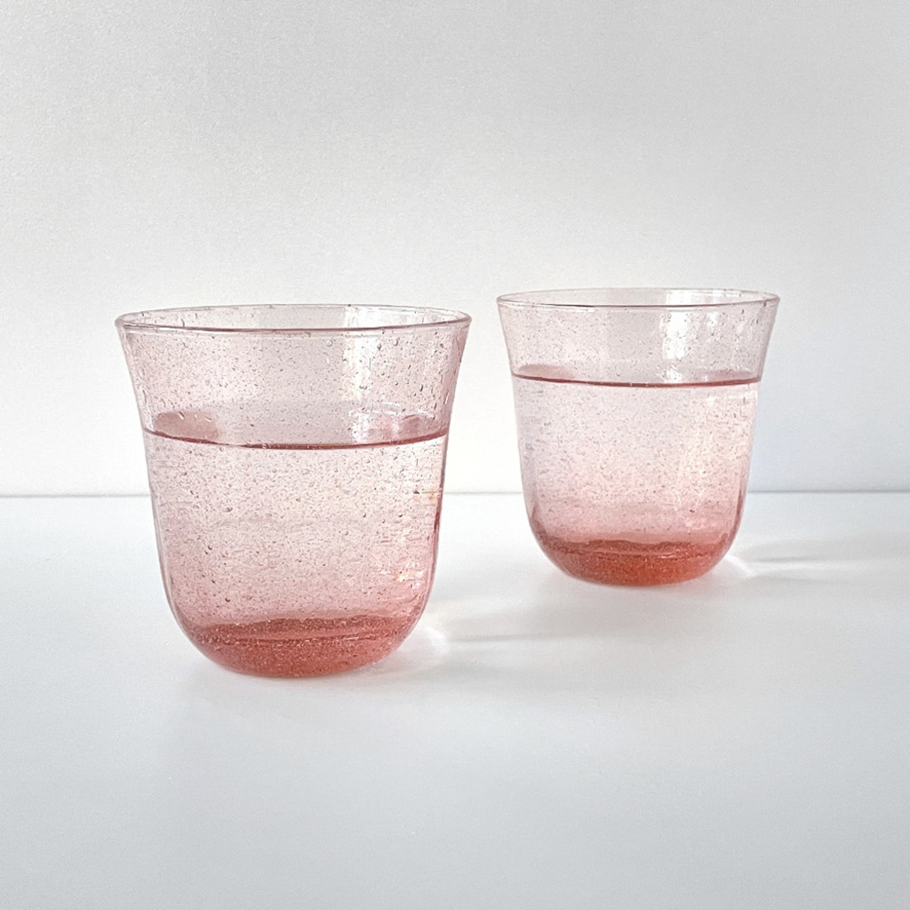 [HANDCRAFTED] Rose Bubble Water Glass : JOLIE