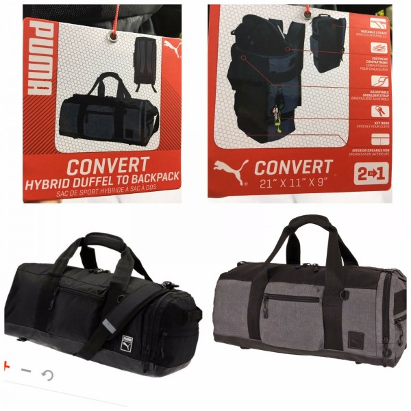 hybrid duffel backpack