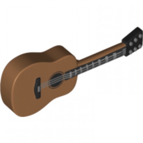 레고부품 Medium Nougat Minifigure, Utensil Guitar Acoustic with Black Neck and  Silver Strings Pattern (25975pb01) : 오!브릭 - 레고부품 쇼핑몰