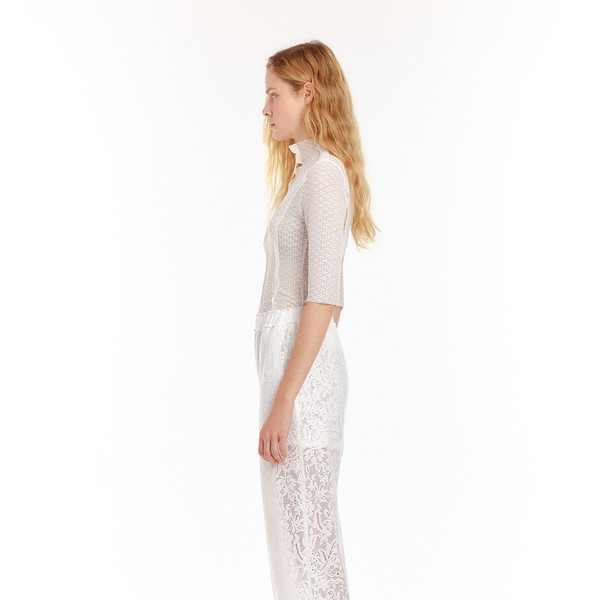 UN Half Sleeve Jersey Top - White : EENK SHOP