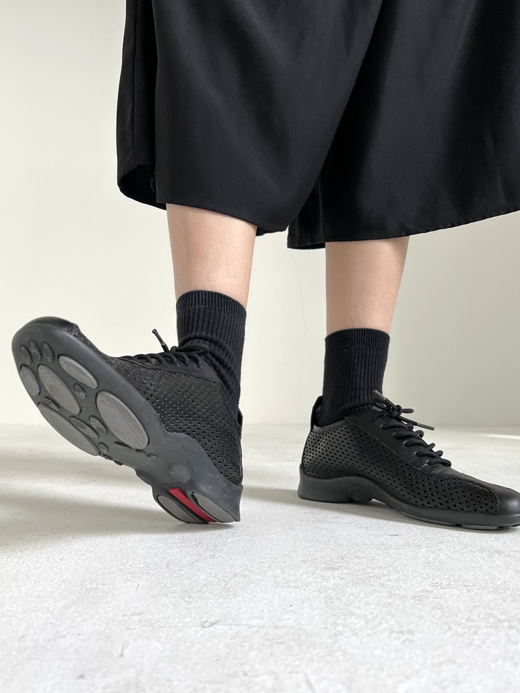 靴 archive PRADA SPORT leather sneaker Prada sport archive mesh leather sneaker