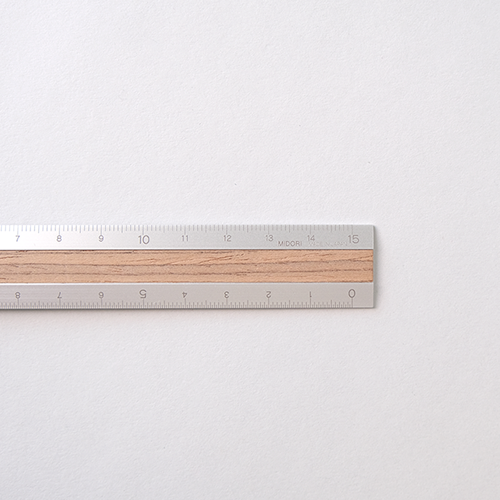 Midori Aluminum and Wood Ruler