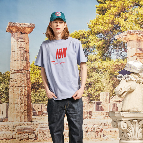 Tシャツ・カットソー IONSEOUL World Short Sleeve T-Shirt JE1100 IONSEOUL Original Logo Short Sleeve T-shirt (Sky Blue)