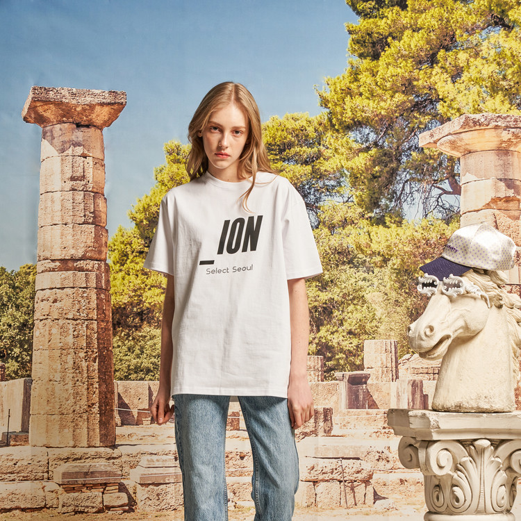 IONSEOUL Original Logo Short Sleeve T-shirt (Light Gray)