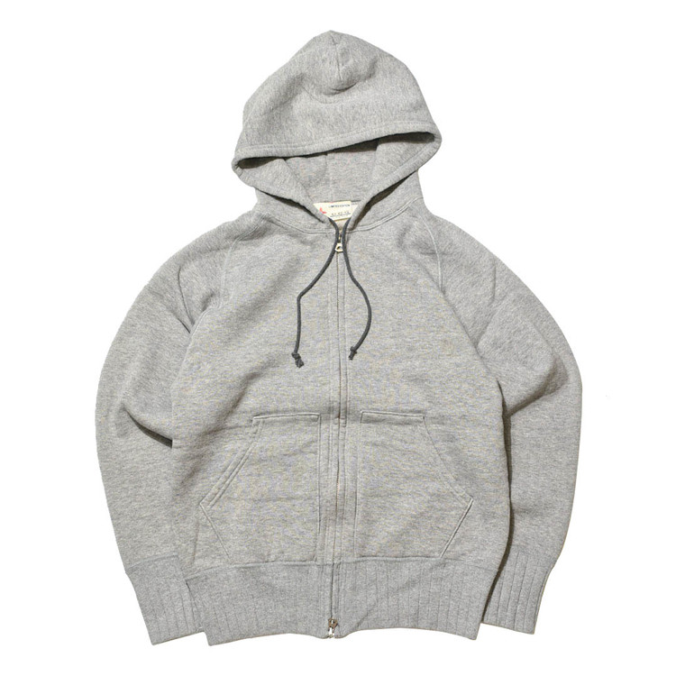 No.16504, Limited Edition Full-zip Hooded Sweatshirt [Heather Gray