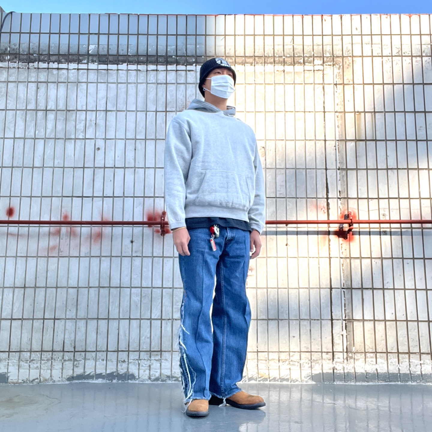 tenderloin core back logo light hoodie soberseoul