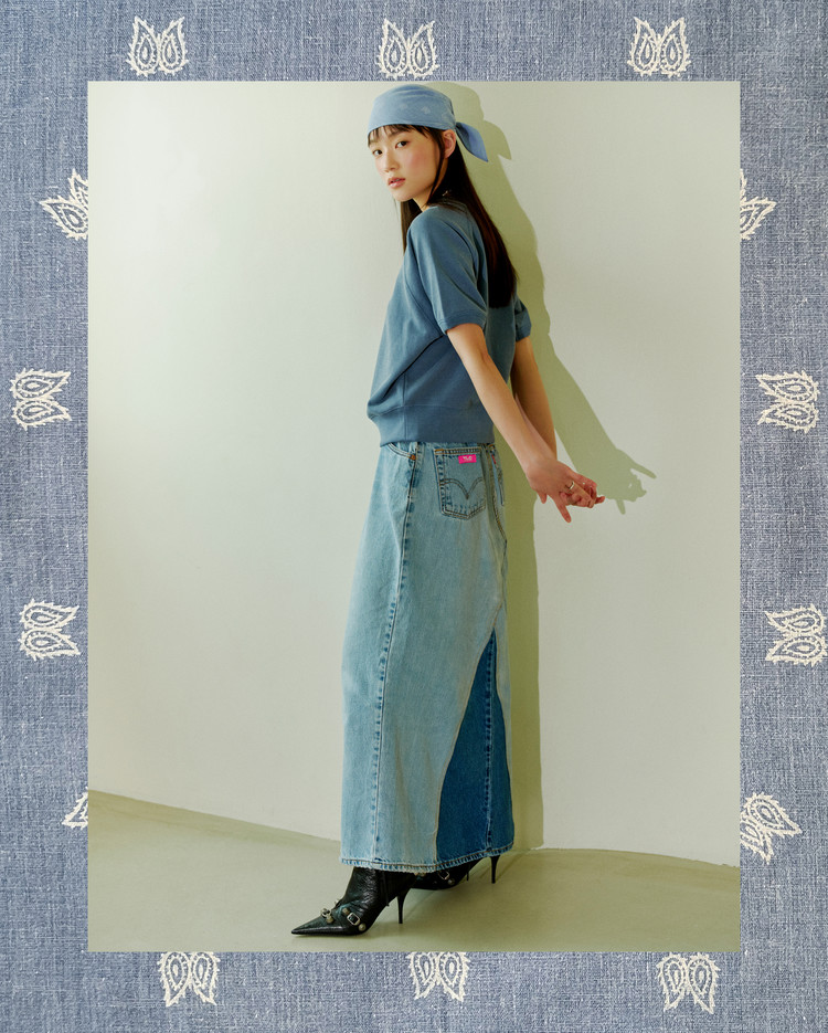 ロングスカート501 wrap skirt - ロングスカート