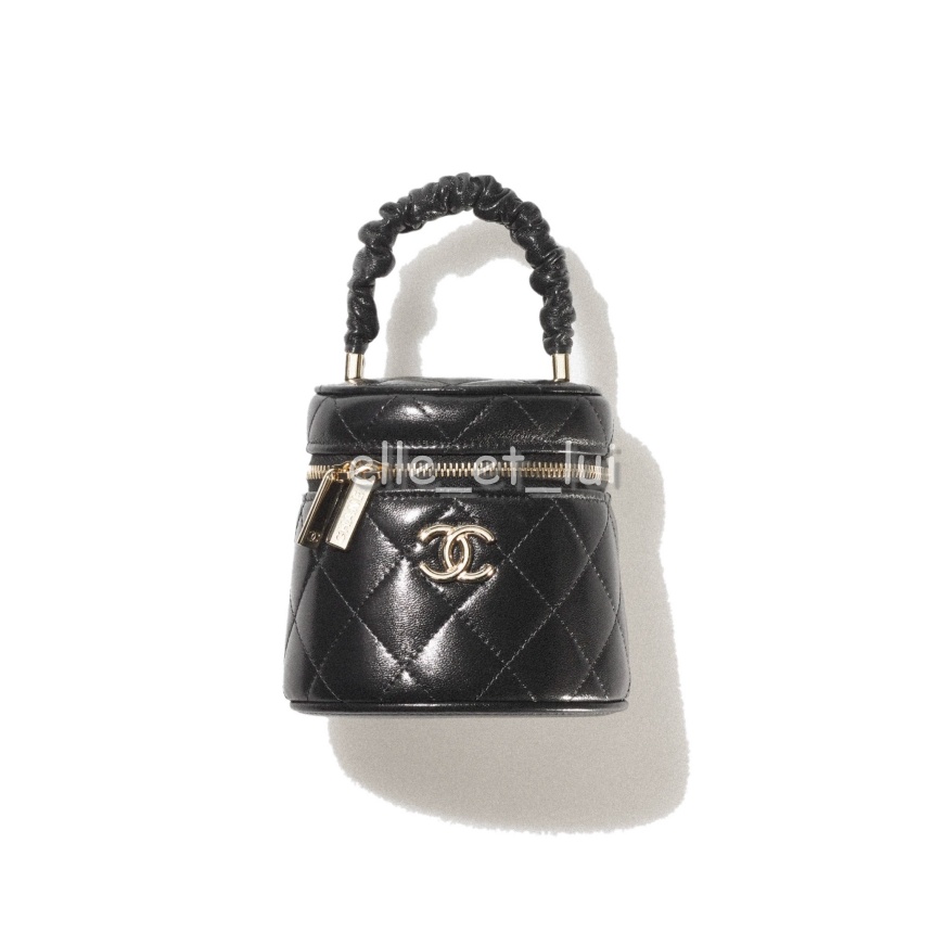 chane* top handle cosmetic bag (wht/blk) 엘에루이