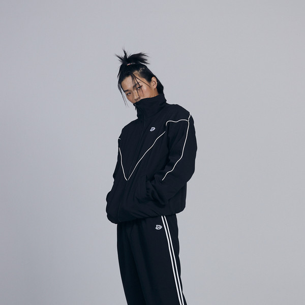 トップス under zip tops black - トップス
