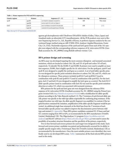 RPA primer design and screening - Primer3web version 4.1.0 - Pick ...