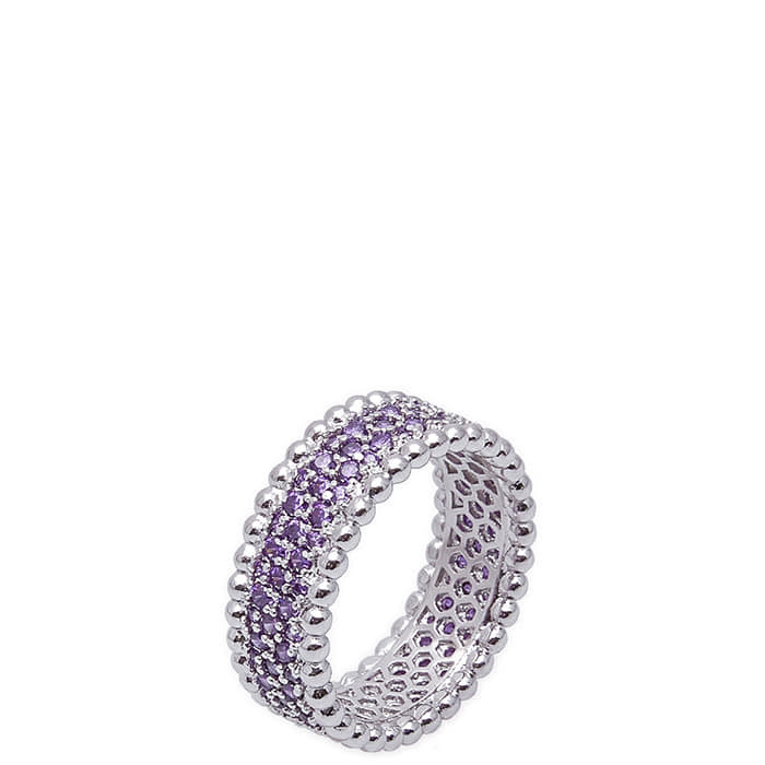 BLACKPURPLE] [NCTドヨン/2PMジュノ着用] GRAPE PAVE RING (purple) : チンチャ韓国代行