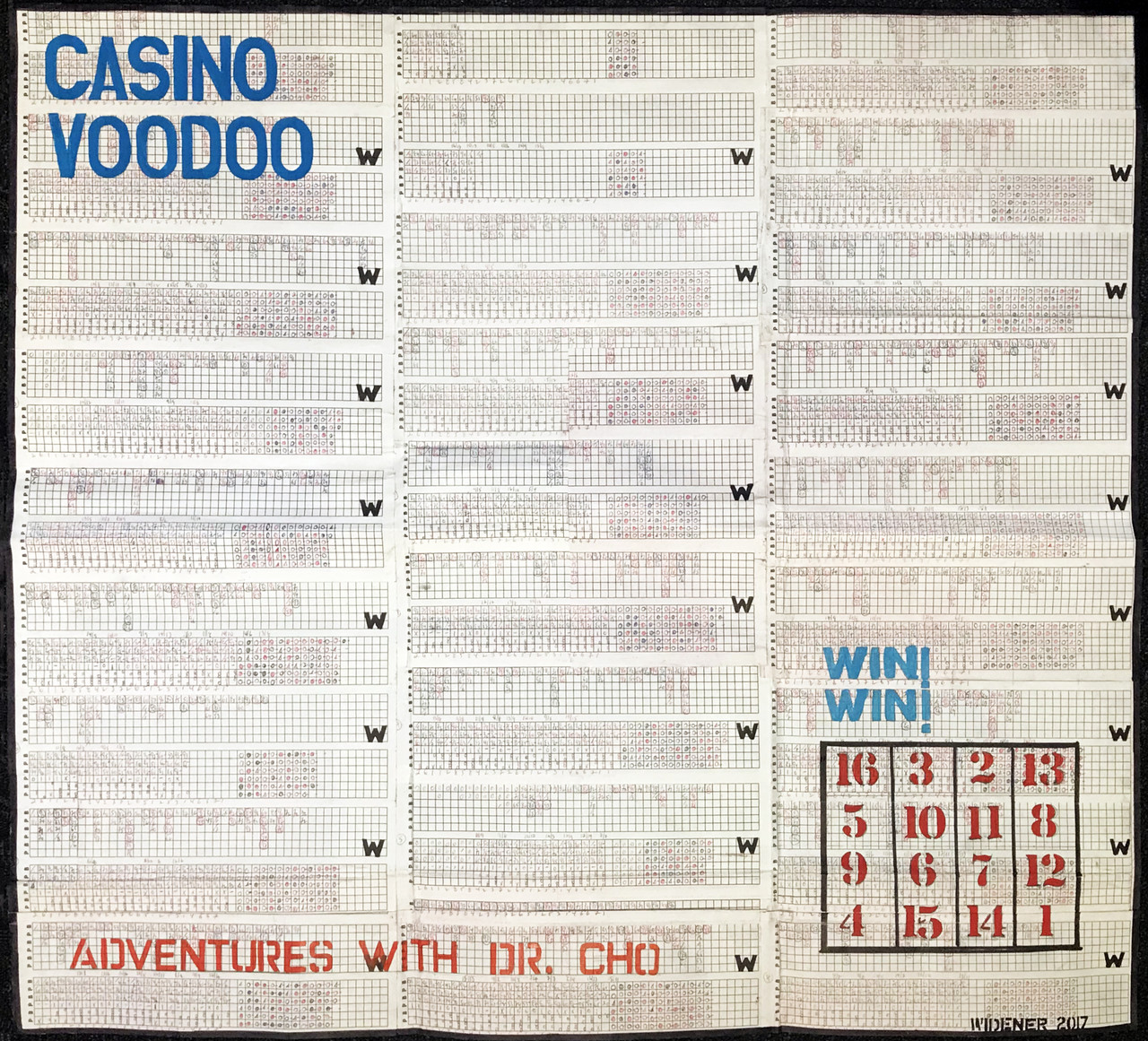 George Widener, Casion Voodoo, 2020, Mixed media on paper, 81.5 x 89.5 cm, GW 015