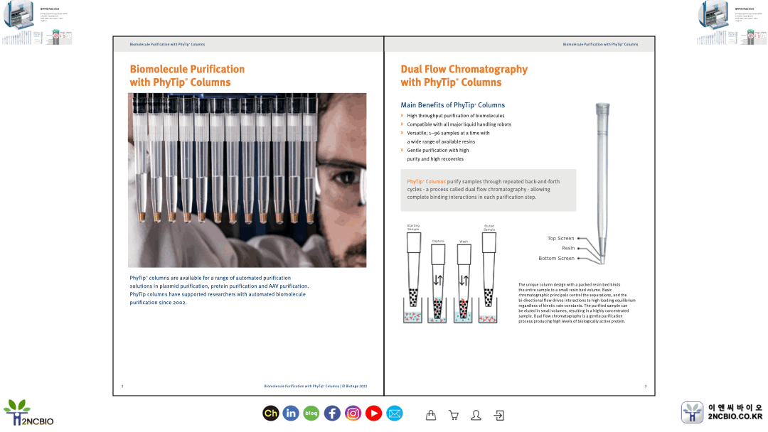 Biomolecule Purification with PhyTip® Columns : 이앤씨바이오