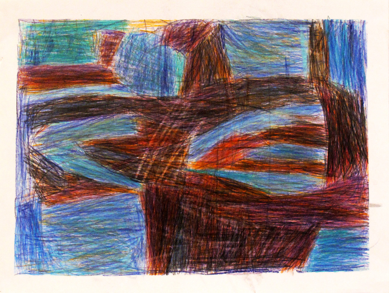 Untitled, 1988, Colored pencil and graphite on paper, 38.7 x 47 cm, BS 008