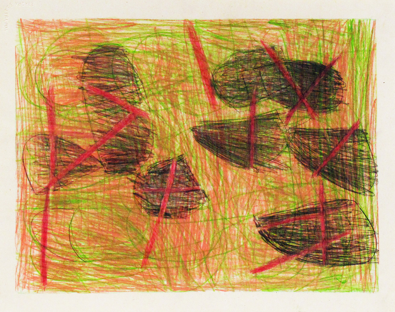 Untitled, 1988, Colored pencil and graphite on paper, 38.7 x 47 cm, BS 018
