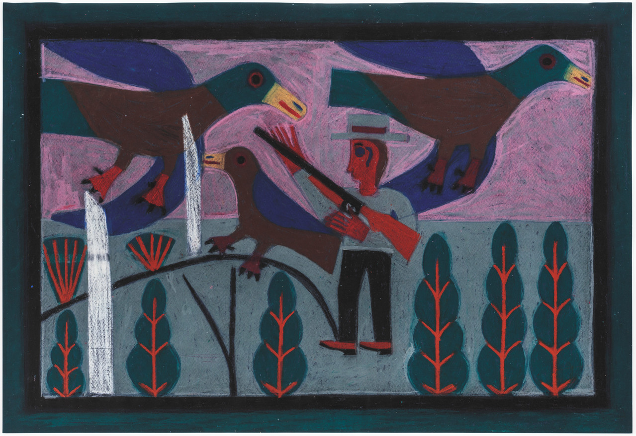 Untitled, 1968-70, Oil pastel on paper, 53.3 x 78.7 cm, EA 019