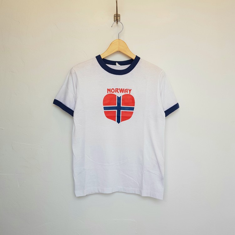 80s USA Norway Ringer T Shirt : 커넥티드도어 connected door