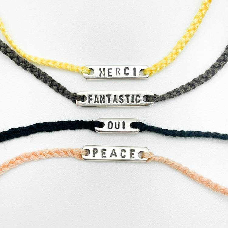 핸드메이드 레터링 팔찌 Short A - [Handmade Lettering Bracelets] : Thimbloom