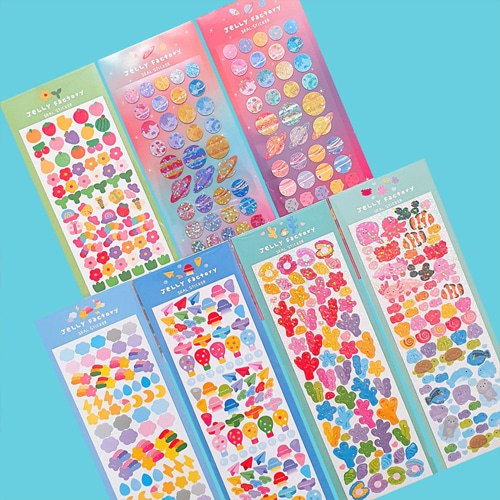 Korean Deco Stickers Set (10 Sheets), DIY Colorful Glitter Self Adhesive  Stickers with Halloween Rabbit, Kpop Potocard Korean Stickers, Cute Deco