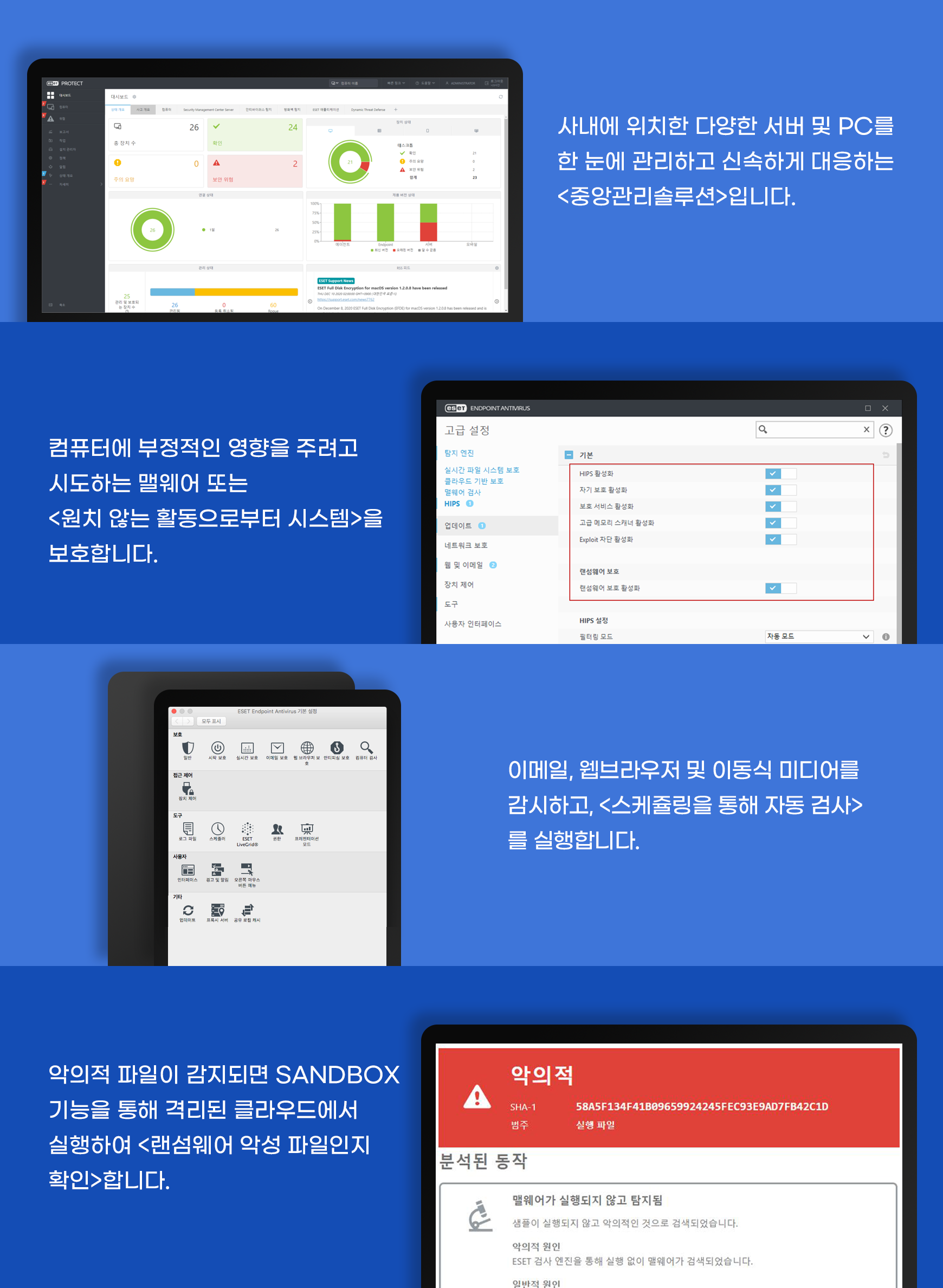 ESET AV & SANDBOX 악성코드를 분석 및 차단