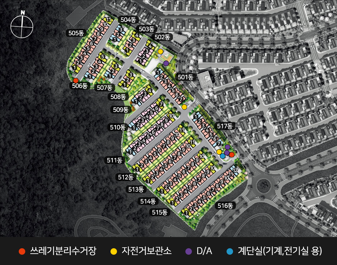 1단지(5블록)배치도 