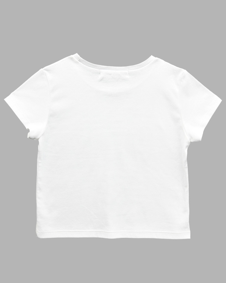 CROP HEART SPRAYED T-SHIRTS (WHITE) : THE MUSEUM VISITOR