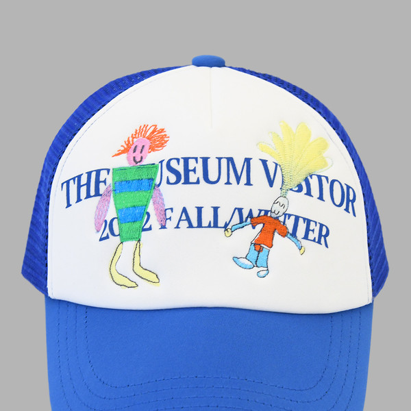 HAND STITCHED CHILDREN MESH CAP (BLUE) : THE MUSEUM VISITOR