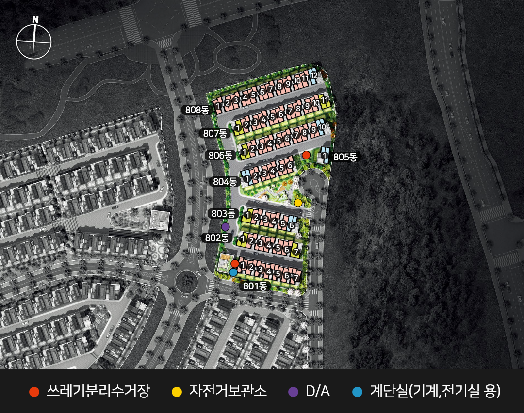 4단지(8블록)배치도 