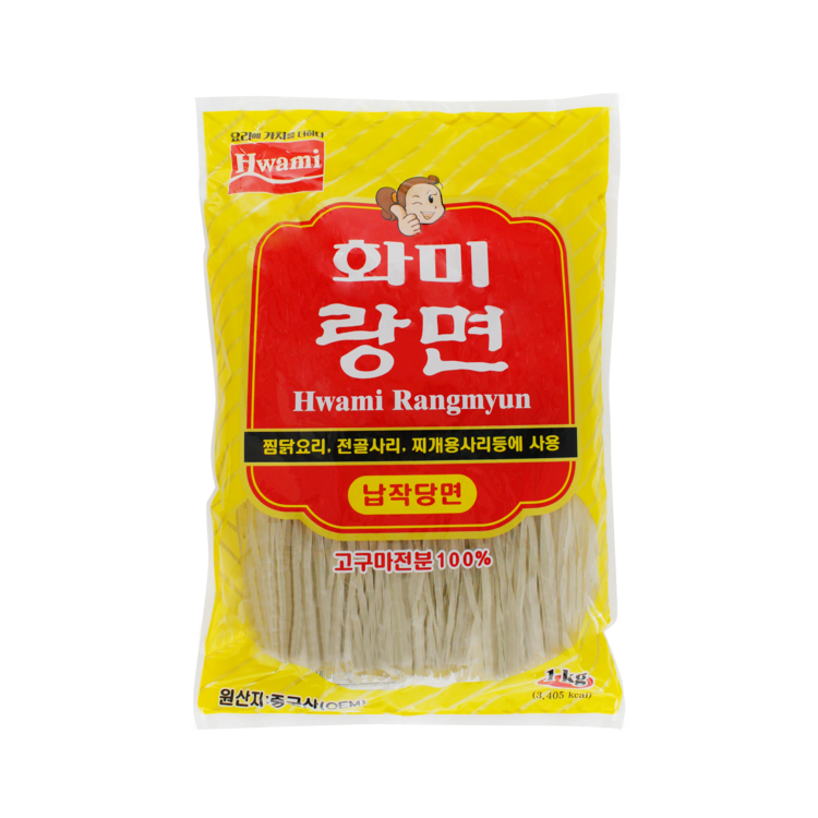 화미 랑면 1Kg 납작당면 찜닭용 마라탕 잡채 사리 : 마켓다나와