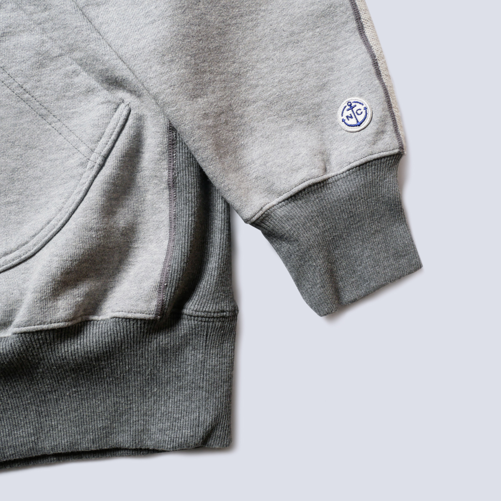 Blanket ZipUp Hoodie Gray BROWN FRONT DOOR