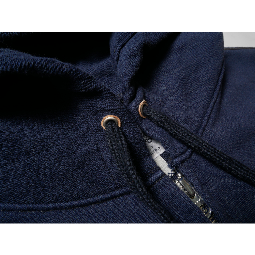Blanket ZipUp Hoodie Navy BROWN FRONT DOOR
