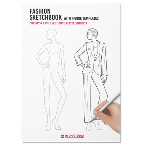 (White Cover Edition) Fashion Sketchbook with 9 Head Figure