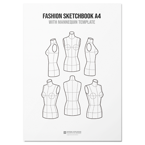 Fashion Sketchbook with Mannequin Template