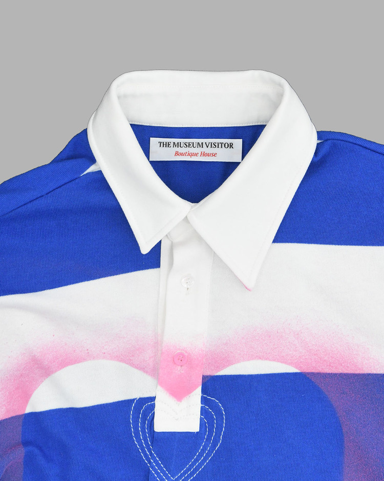 THE MUSEUM VISITOR★韓国★人気 LOGO STITCHED STRIPE PK SHIRT LOGO STITCHED STRIPE PK SHIRT : THE MUSEUM VISITOR