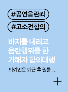공연음란죄]바지를 내리고 음란행위를 한 가해자 합의대행 사례 : 성범죄전문변호사 피해자조력센터 치유의봄
