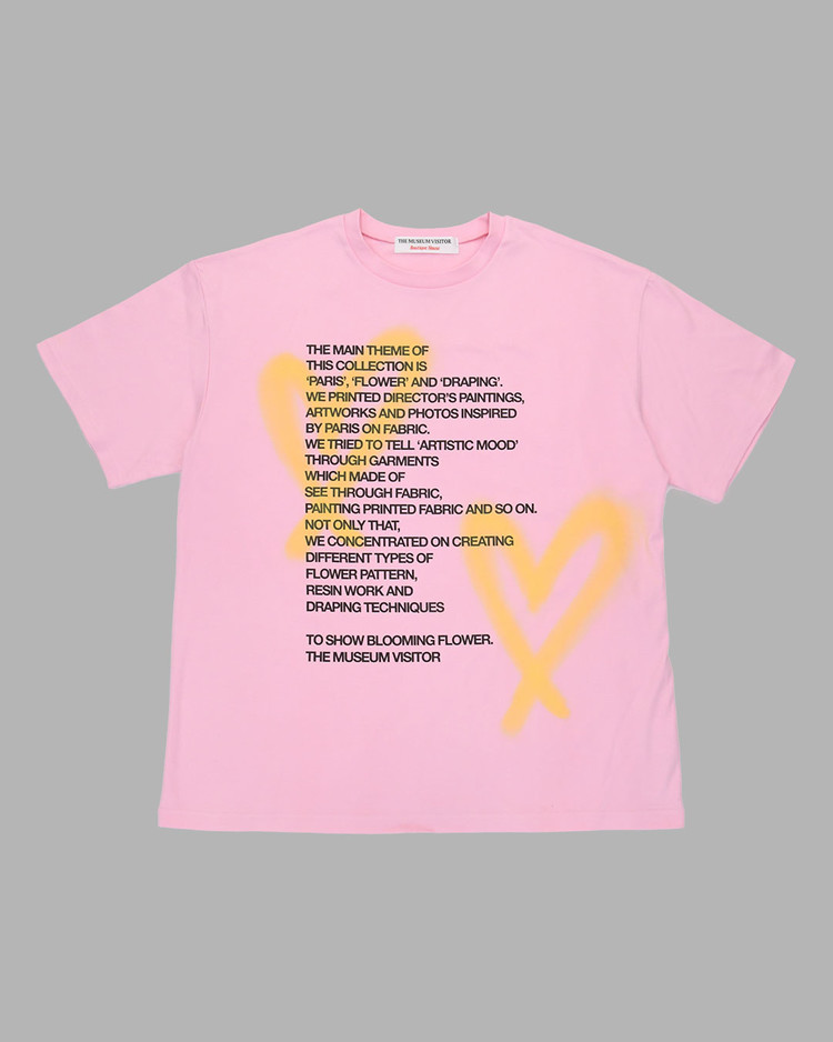 Heart Sprayed T-Shirts (Pink) : THE MUSEUM VISITOR