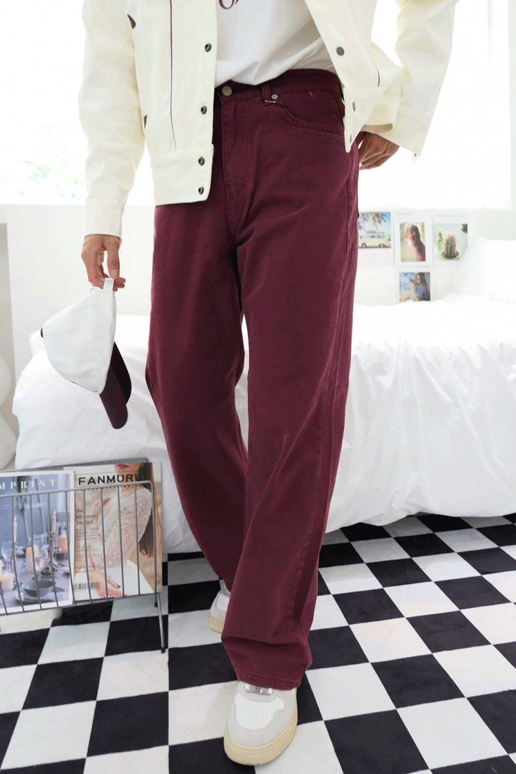 던 피그먼트 데님 팬츠 원앤원,wonnone