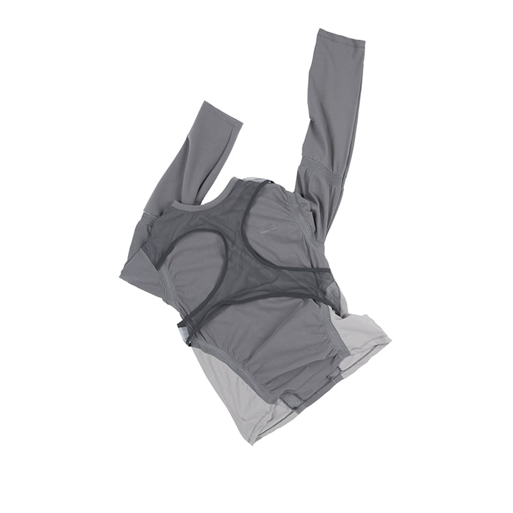 ojos) Mesh Band Long Sleeve_Charcoal : wink. - Global B2B platform 