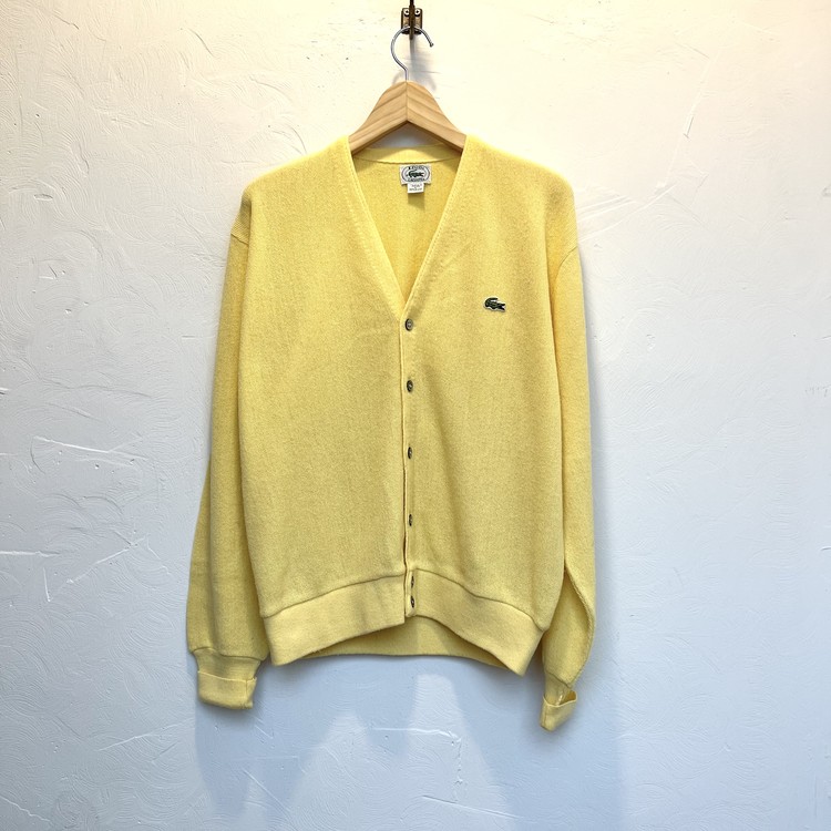 80s Izod Lacoste Cardigan Yellow 커넥티드도어 connected door