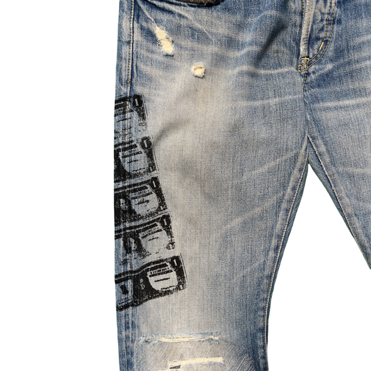 Hysteric Glamour x Andy Warhol US Dollar Printed Distressed