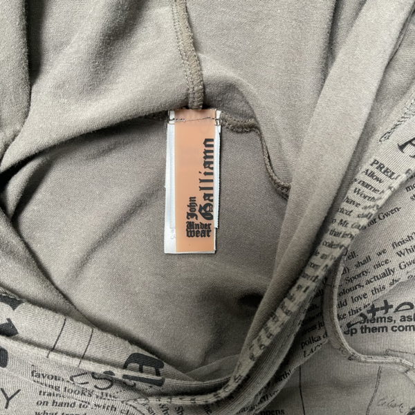 John Galliano Newspaper Hoodie Khaki : Jurm