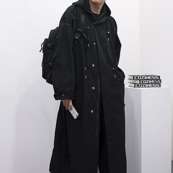 맥시 야상 후드 코트 (3color) : 코지네스 COZINESS