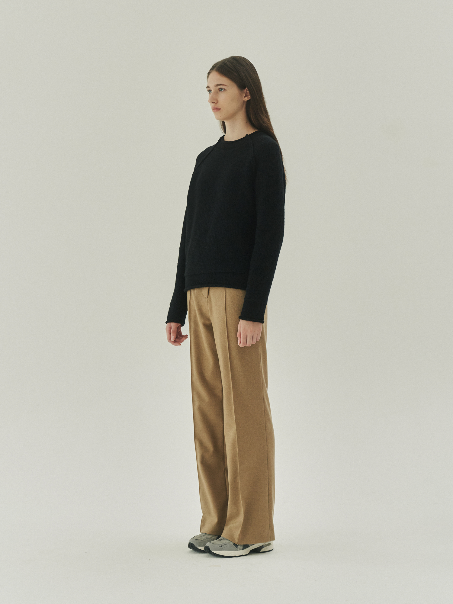 CURL-UP RAGLAN PULLOVER - BLACK : REMPLACEMENT