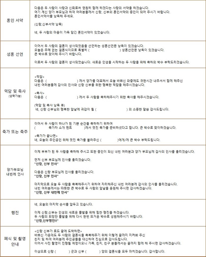 주례없는 예식