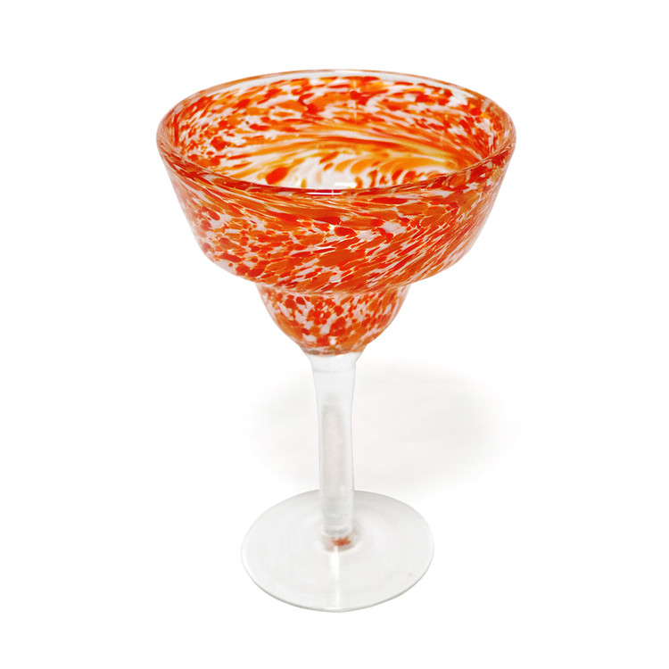 Confetti Hand Blown Margarita Glass greenproduct