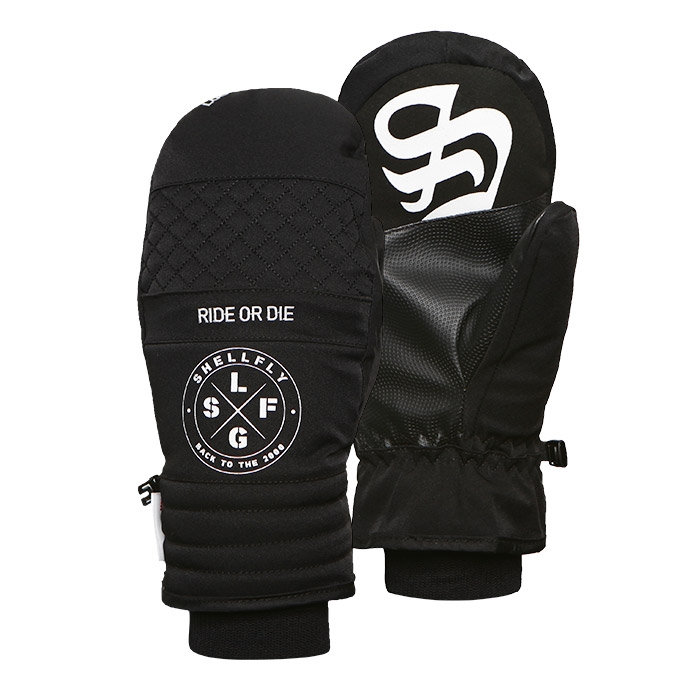 LOG H010 LEGEND X SHELLFLYS GLOVES BLACK/WHITE