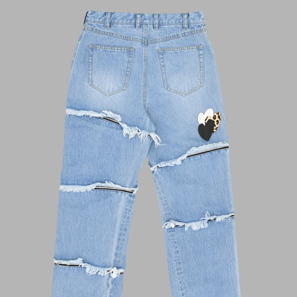 ZIPPER JEAN (BLUE) : THE MUSEUM VISITOR