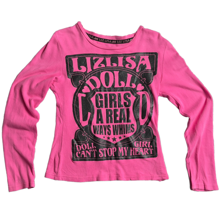 LIZ LISA doll Long Sleeve T-Shirts Pink Jurm