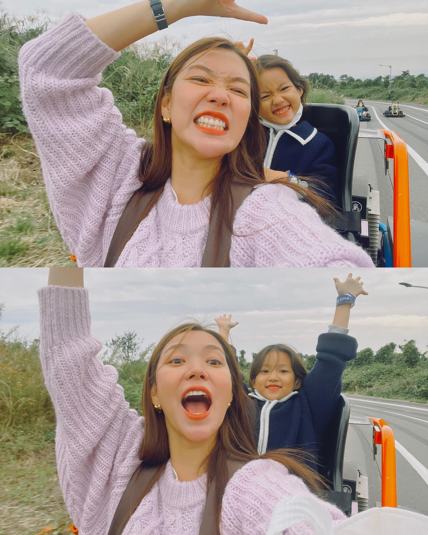 유쾌한 모녀의 사랑스러움이 느껴지는 순간.